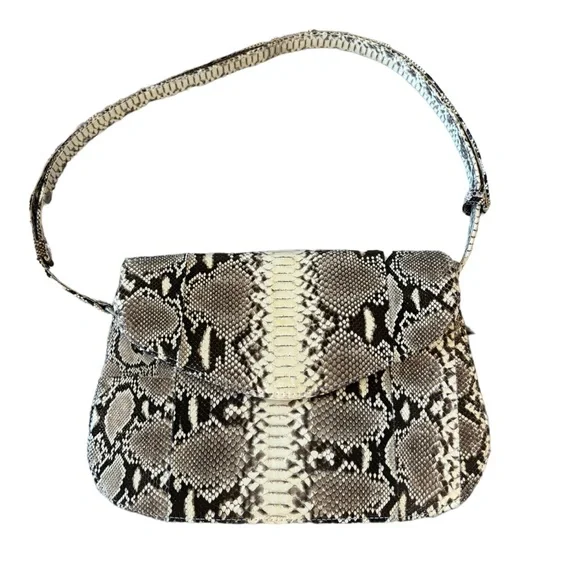Handmade Snake Skin Shoulder Bag